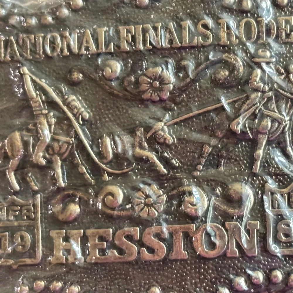 Hesston 1987 Bronze Youth National Finals Rodeo Commemorative Series Belt Buckle